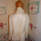Zara Basic White Leather Jacket Size S