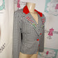 Vintage Sabino Black/Whte Red Blazer M