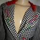 Vintage Sabino Black/Whte Red Blazer M