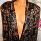 Vintage Kennington Square Black Floral Blazer 3x