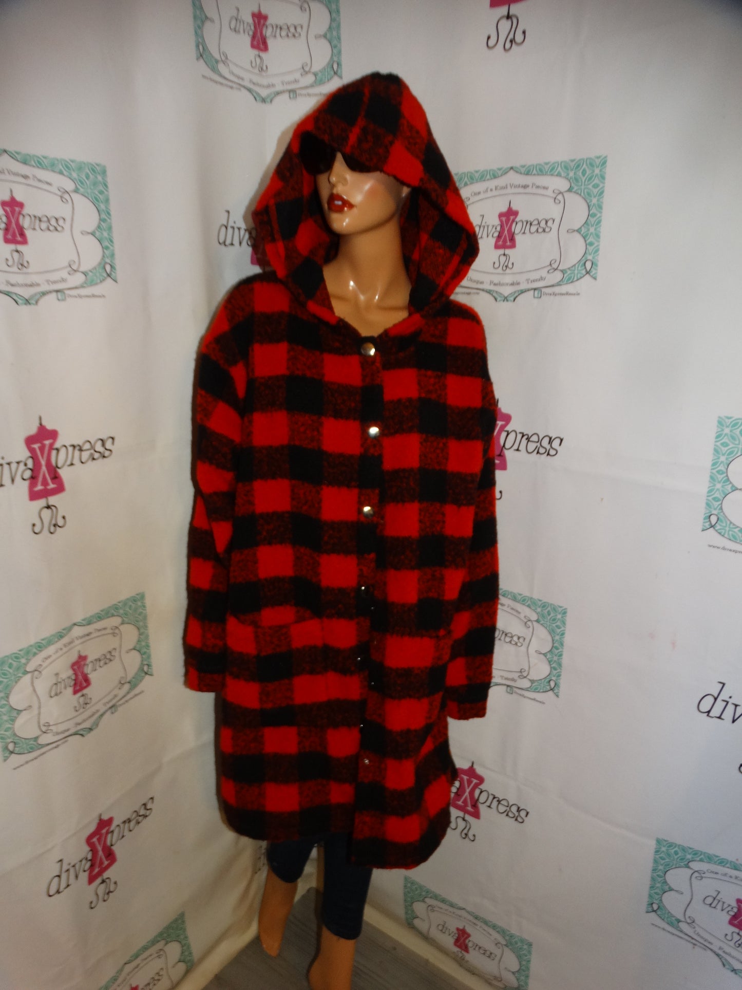Wild Fable Red/Black Plaid Jacket Size 2x