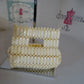 Vitnage Cream Beaded Small Purse SIze S