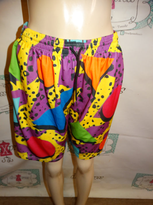 Yellow Colorful Shorts Size L