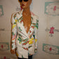 White Fruit Blazer Size M
