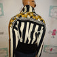 Vintage Black/White Gold Chain Jacket Size M