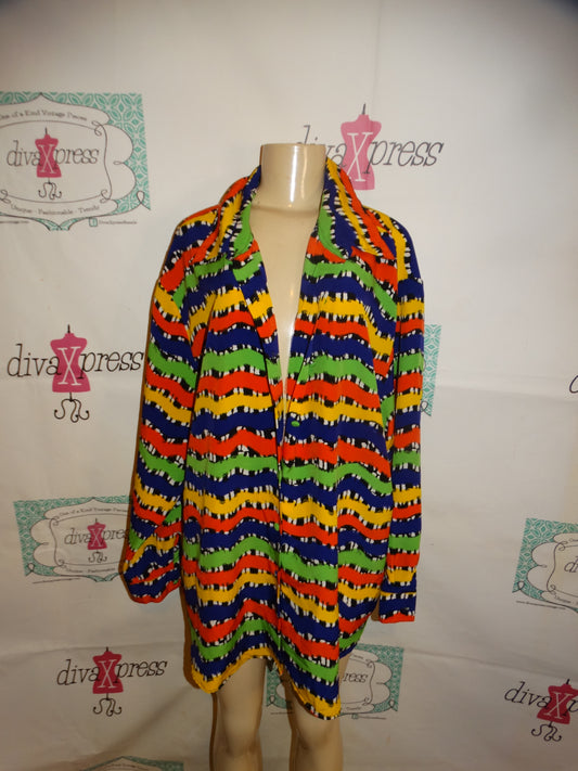 Vintage Jordan Colorful Blouse Size 2x