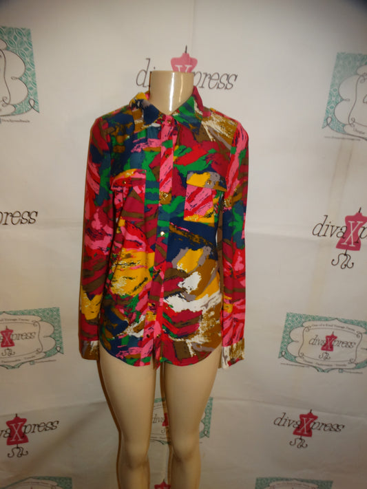 BCBG Maxiazaria Pink Colorful Top Size M