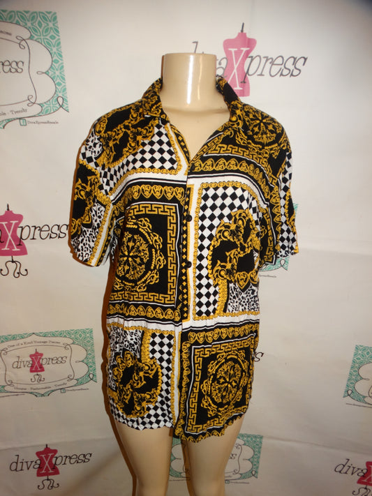 PaSun Black/White Gold Top Size M
