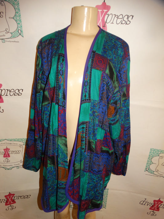 Vintage Maren Purple Colorful Throw Size XL