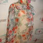 White Sheer Floral Top Size M