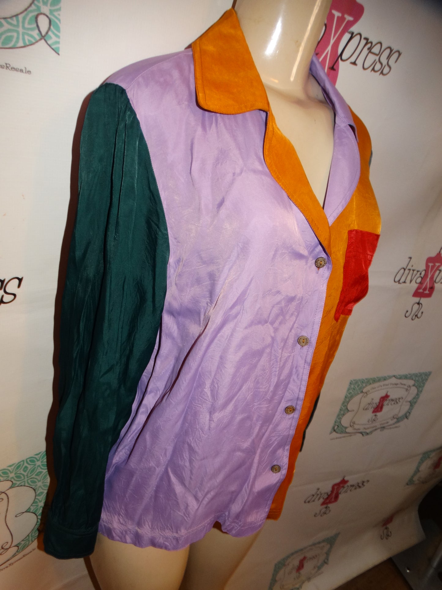 Farm Colorful Colorblock Top size M