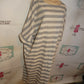 Gray/Cream Stripe Dress Size 1x