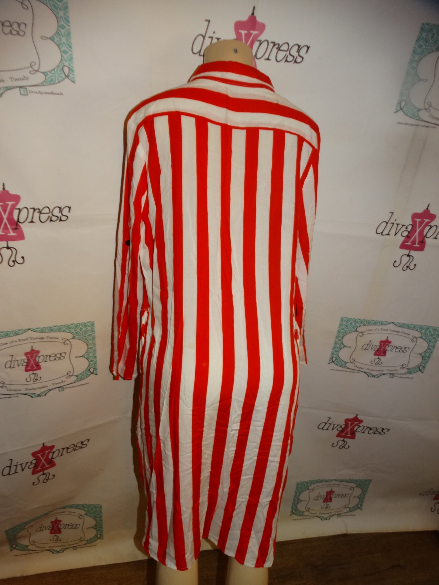 YSYM Red/White Stripe Dress Size XL