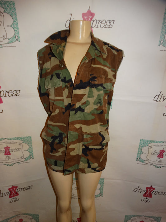 Army Fatigue Short Sleeve Vest Size 1x