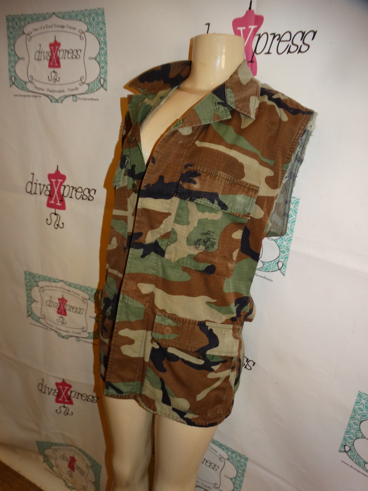 Army Fatigue Short Sleeve Vest Size 1x
