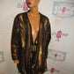 Vintage Gold/Black Stripe Jacket/Blazer Size 1x