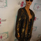 Vintage Gold/Black Stripe Jacket/Blazer Size 1x