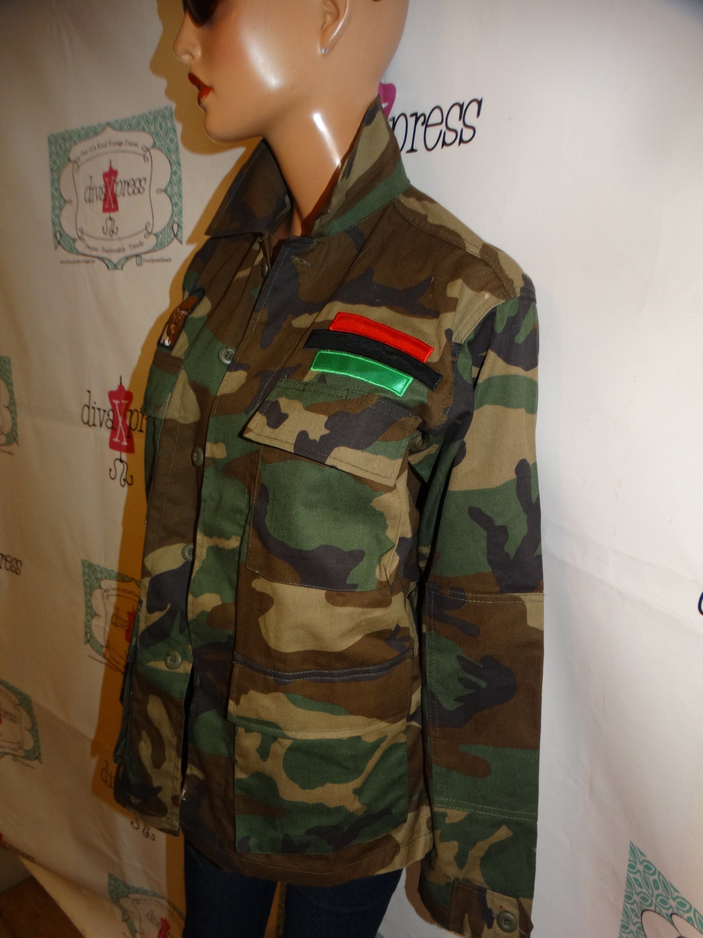 Army Fatigue Malcolm X Jacket Size M