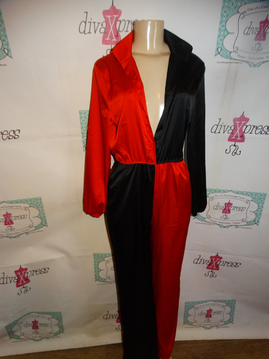 Black/Red Half Romper Size M