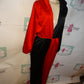 Black/Red Half Romper Size M