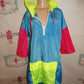 Blue/Neon yellow/Pink Dress Size L