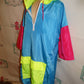 Blue/Neon yellow/Pink Dress Size L