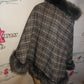 Gray Plaid poncho One Size Fits All