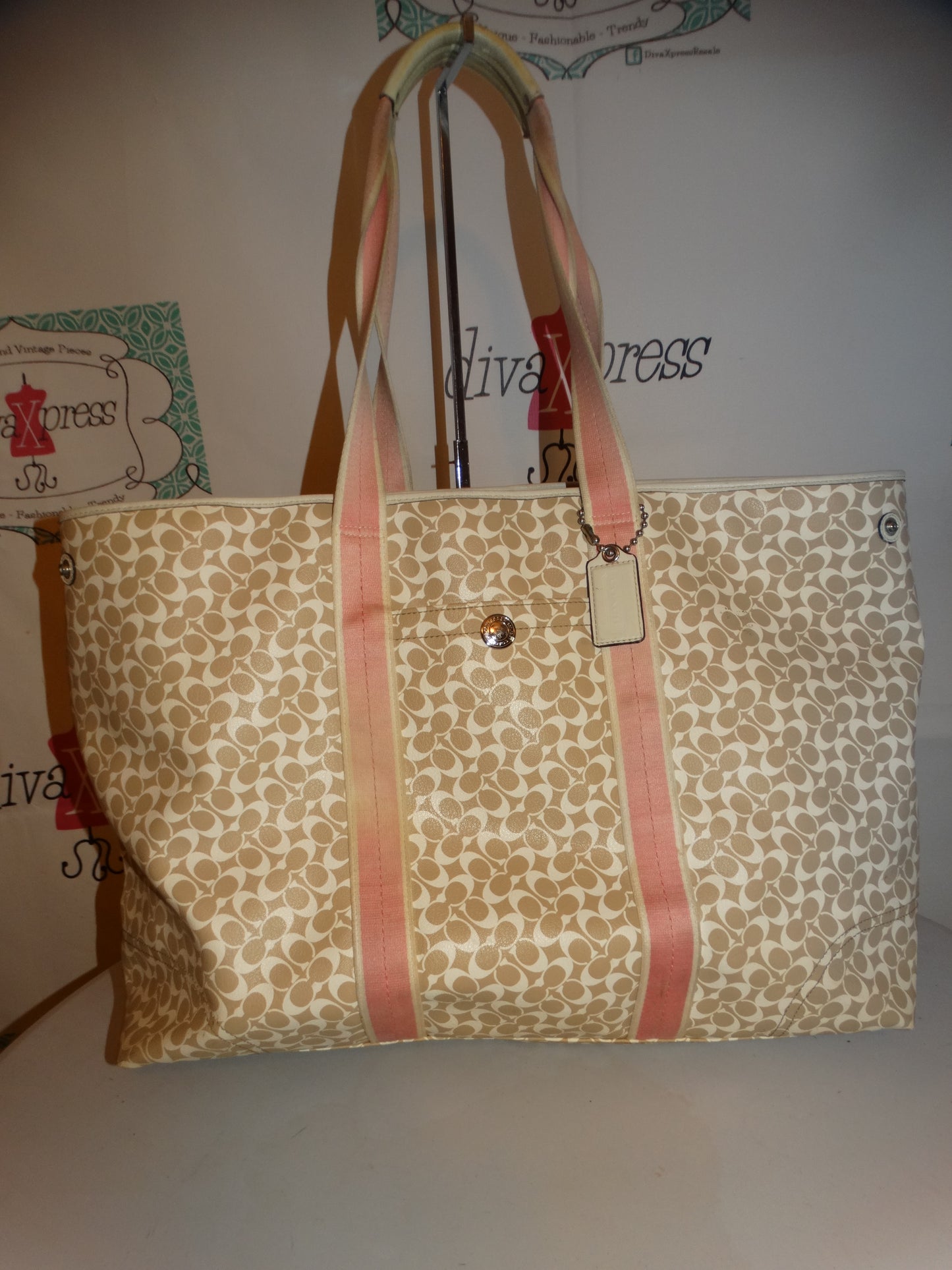 Vintage XXL Authentic  Coach Tote Bag