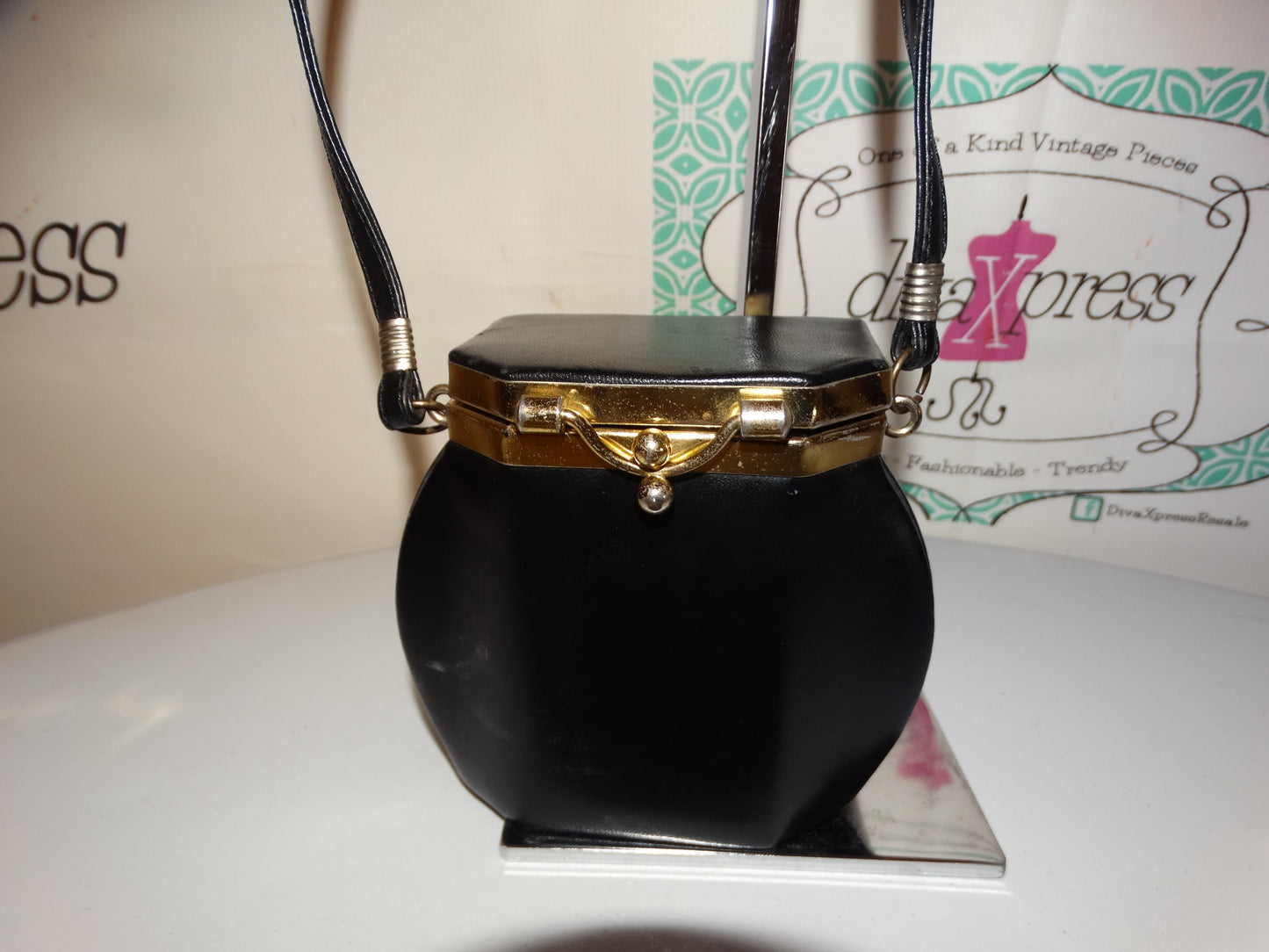 Vintage Black Box Purse Size S