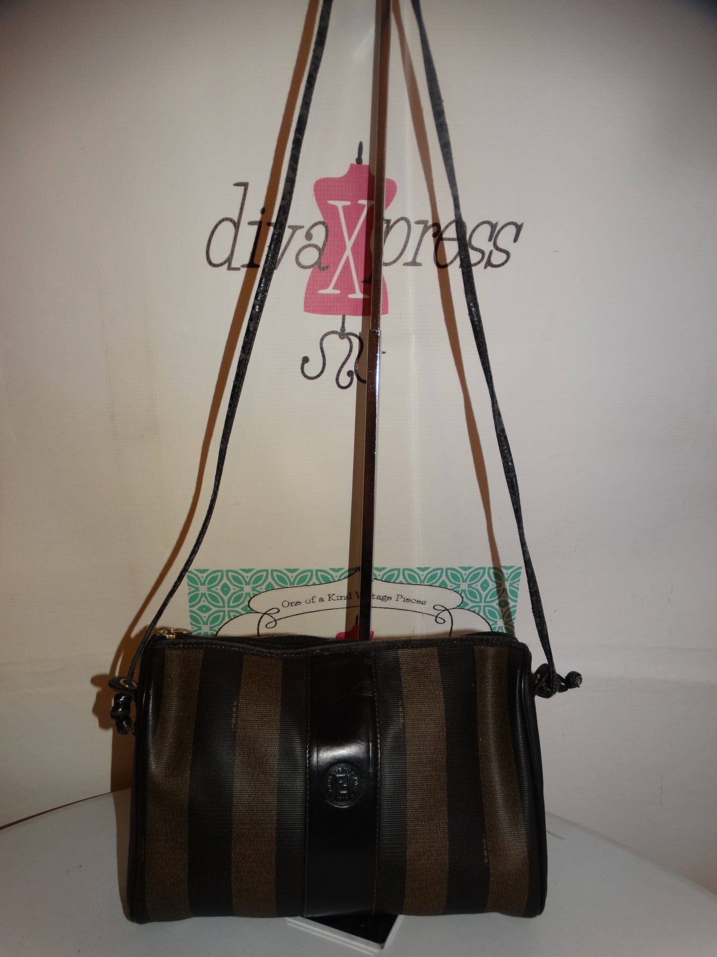 Vintage Authentic Fendi Crossbody Purse Size L