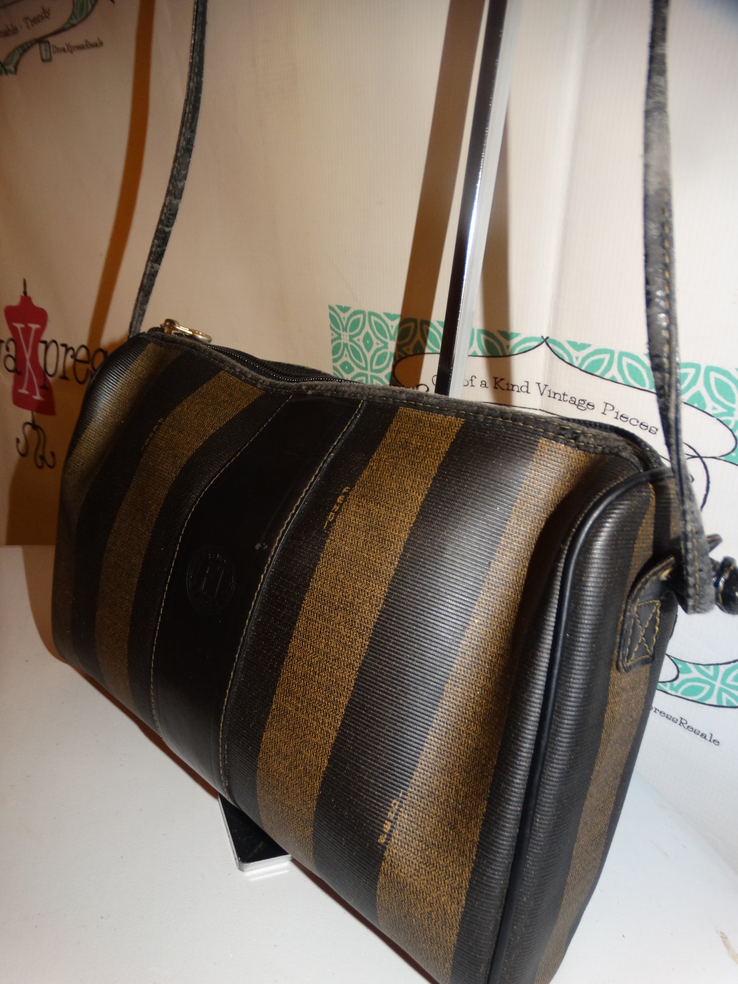 Vintage Authentic Fendi Crossbody Purse Size L