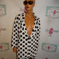 Black/White Polka Dot Blazer Size 1x