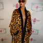 Faux Fur Leopard Throw Size  1X-3x