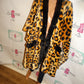 Faux Fur Leopard Throw Size  1X-3x