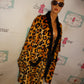 Faux Fur Leopard Throw Size  1X-3x