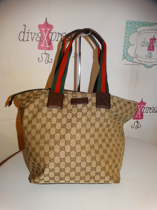 Vintage Authentic Gucci Tote Bag Size L