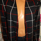 Vintage Lady Devon Black/Red Plaid Buttonless Blazer Size 1x