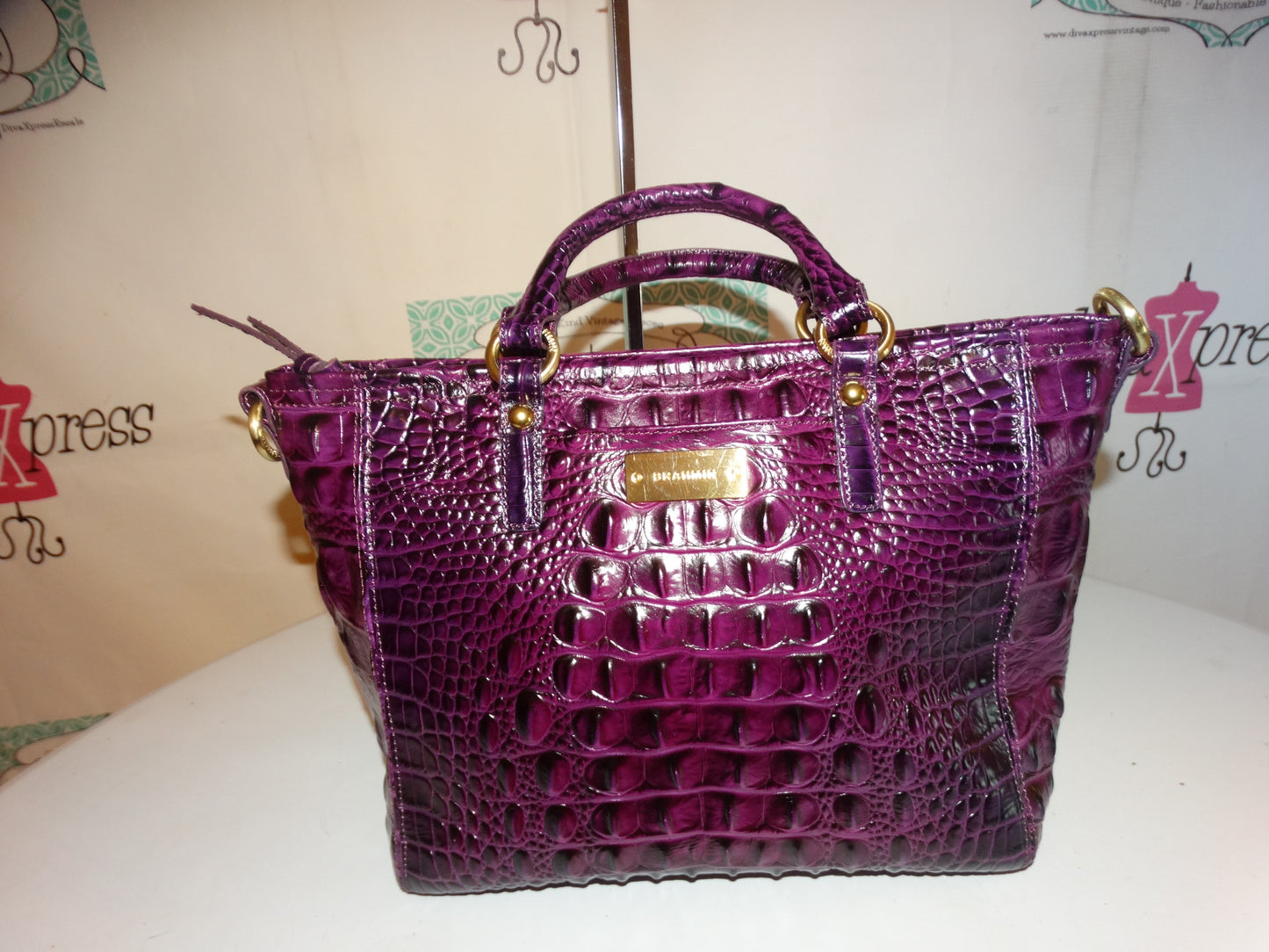 Authentic Brahmin Purple Purse Size  L