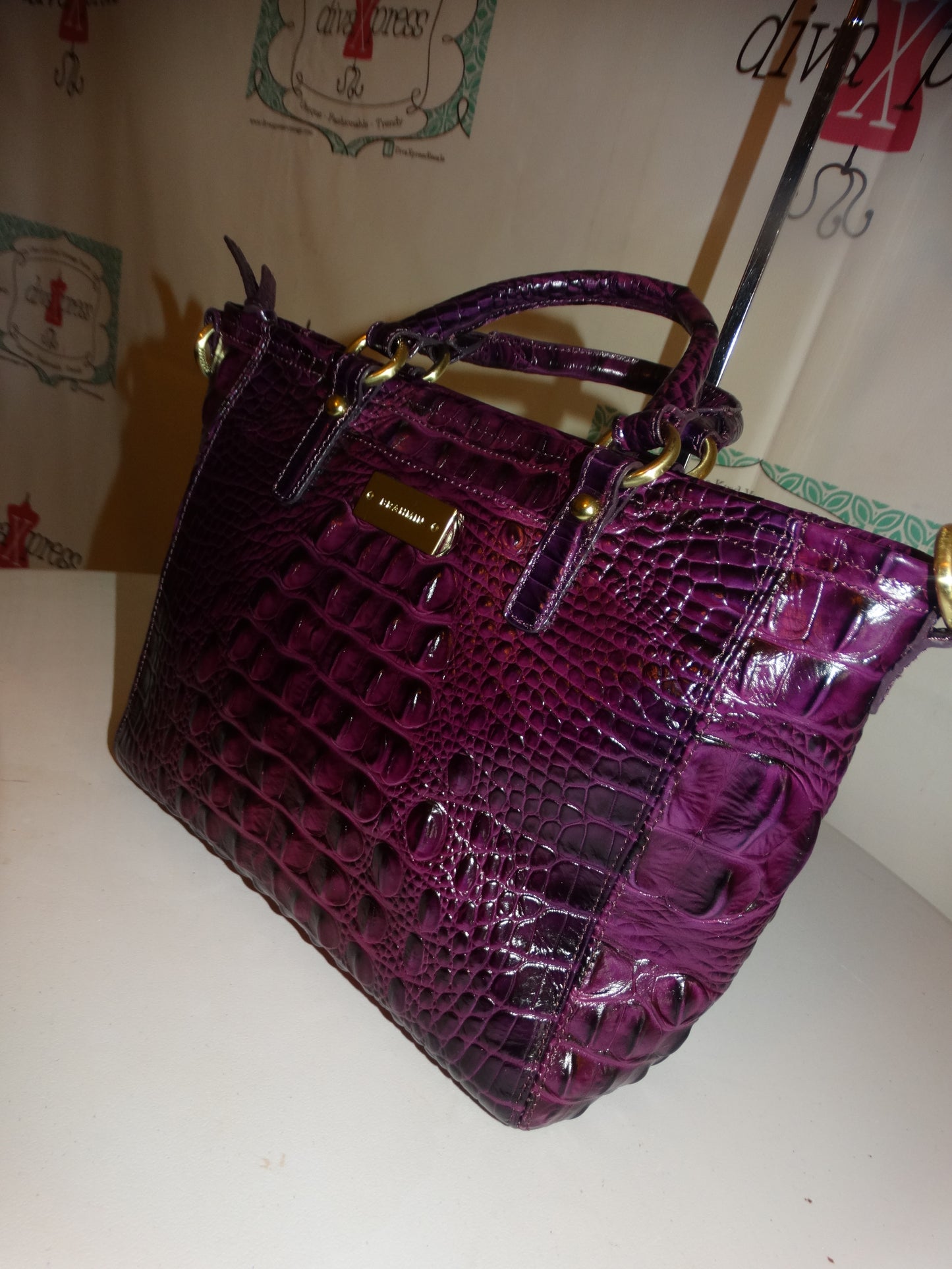 Authentic Brahmin Purple Purse Size  L