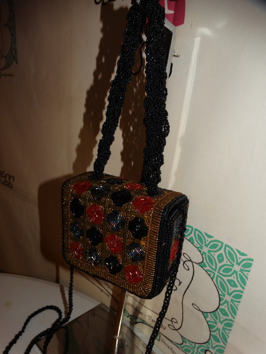 Vintage Small Beaded Purse Size S