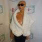 White Faux Fur Shawll Size L-2x