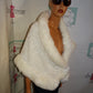 White Faux Fur Shawll Size L-2x