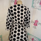 White/Black White Polka Dot Blouse Size M