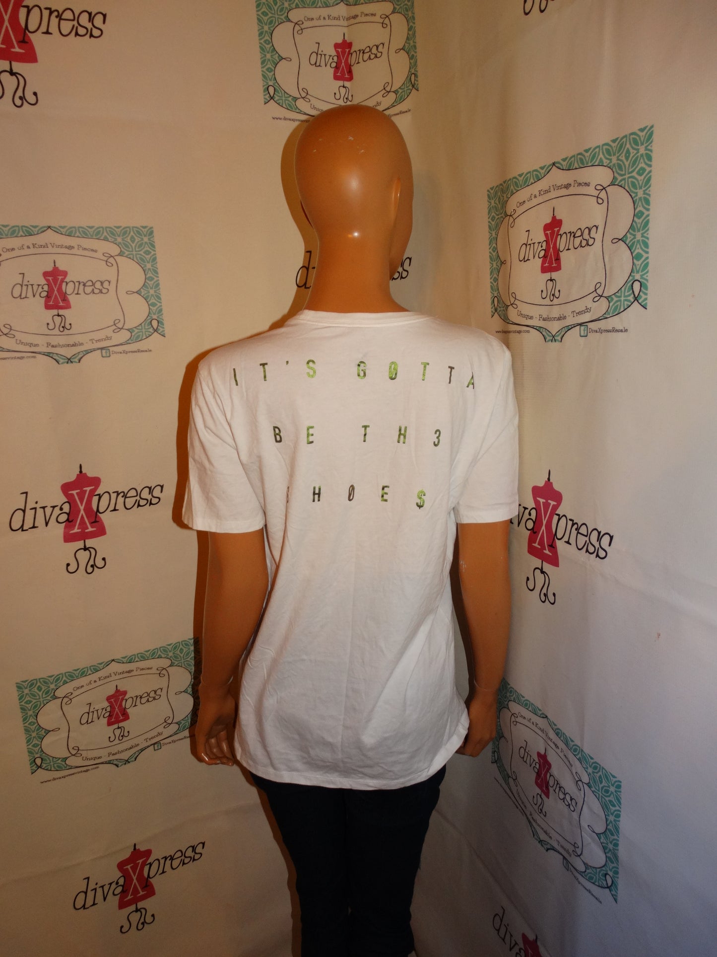 White Jordan Spike Lee T Shirt Size M