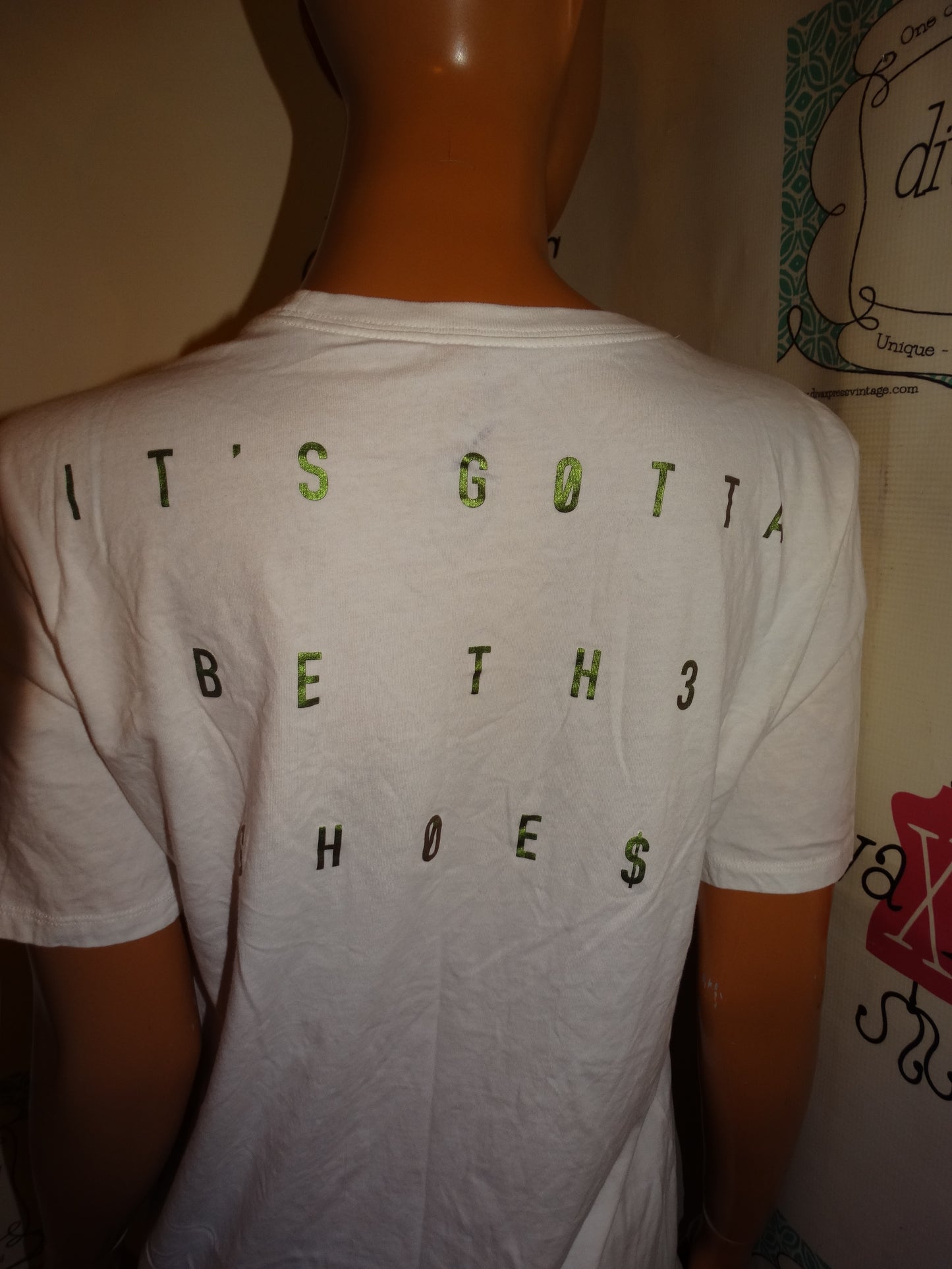 White Jordan Spike Lee T Shirt Size M