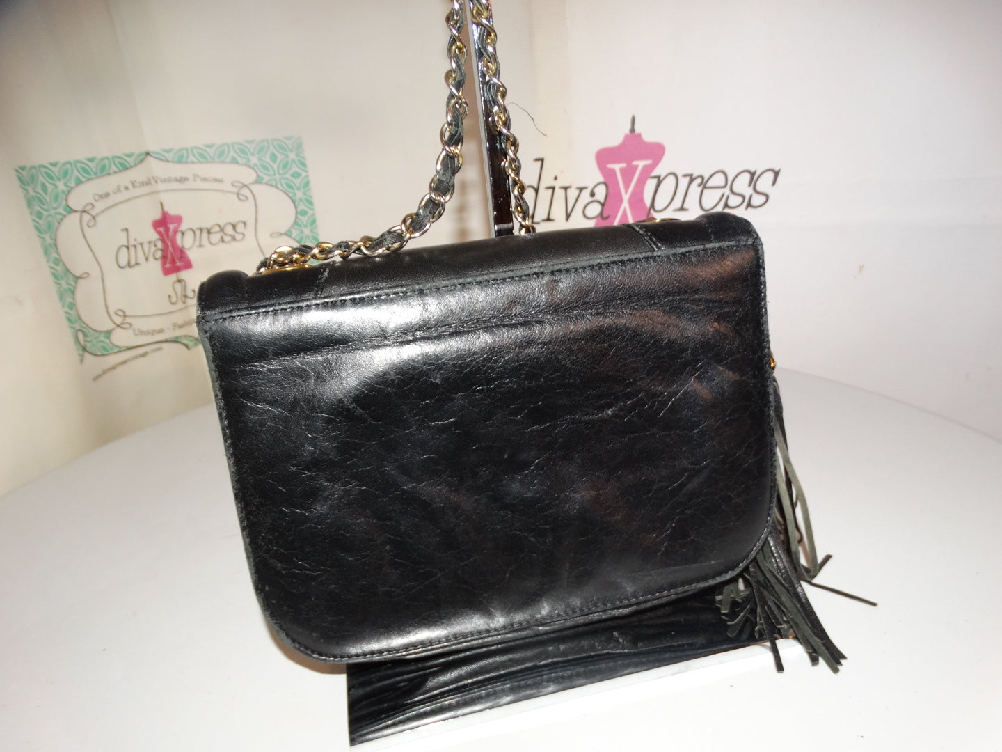 Vintage Leather CC Purse Black Size M  ( READ DESCRIPTION)