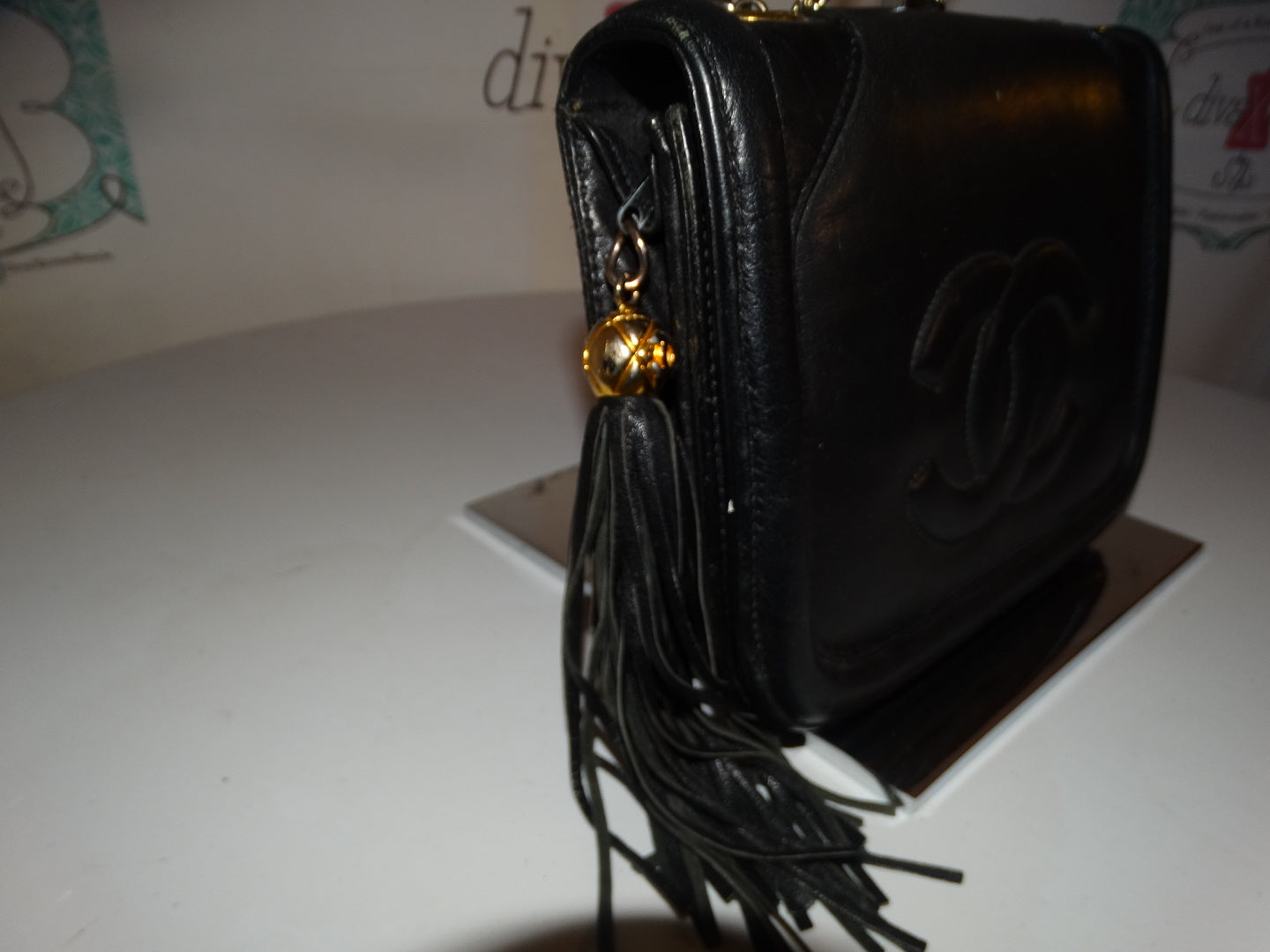 Vintage Leather CC Purse Black Size M  ( READ DESCRIPTION)