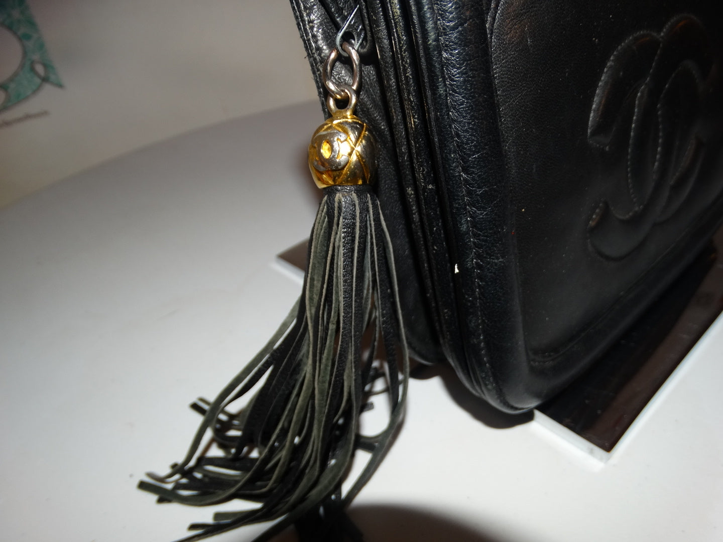 Vintage Leather CC Purse Black Size M  ( READ DESCRIPTION)